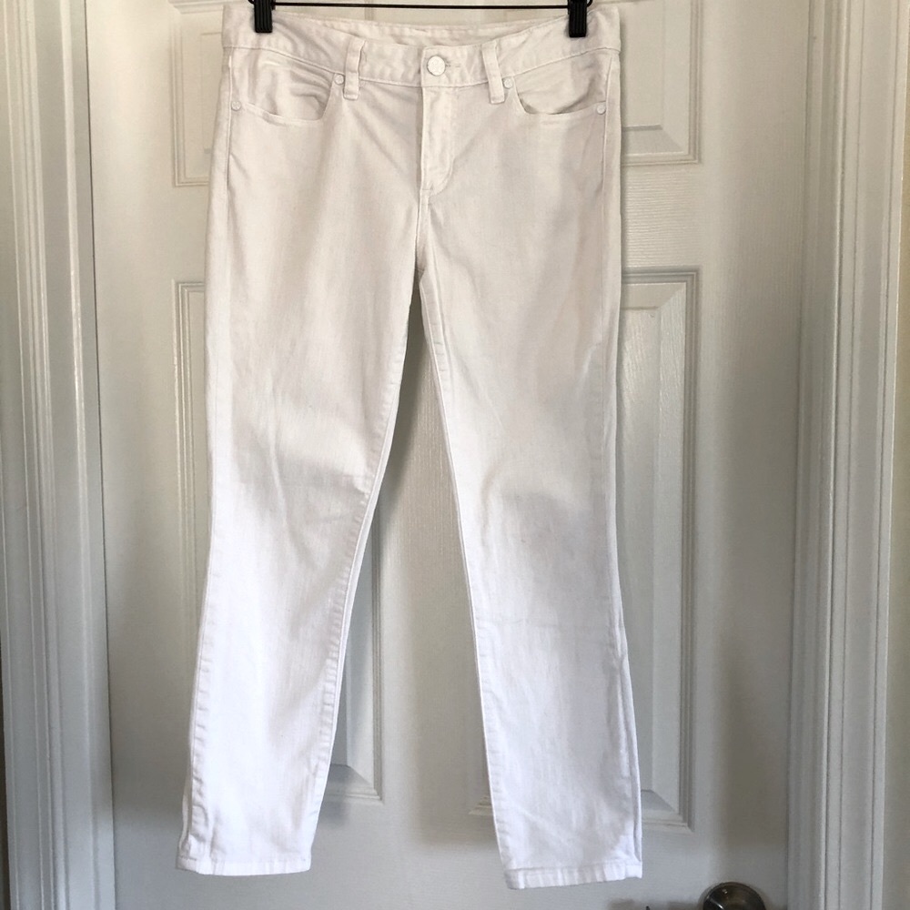 Tory Burch White Cropped Skinny Jean